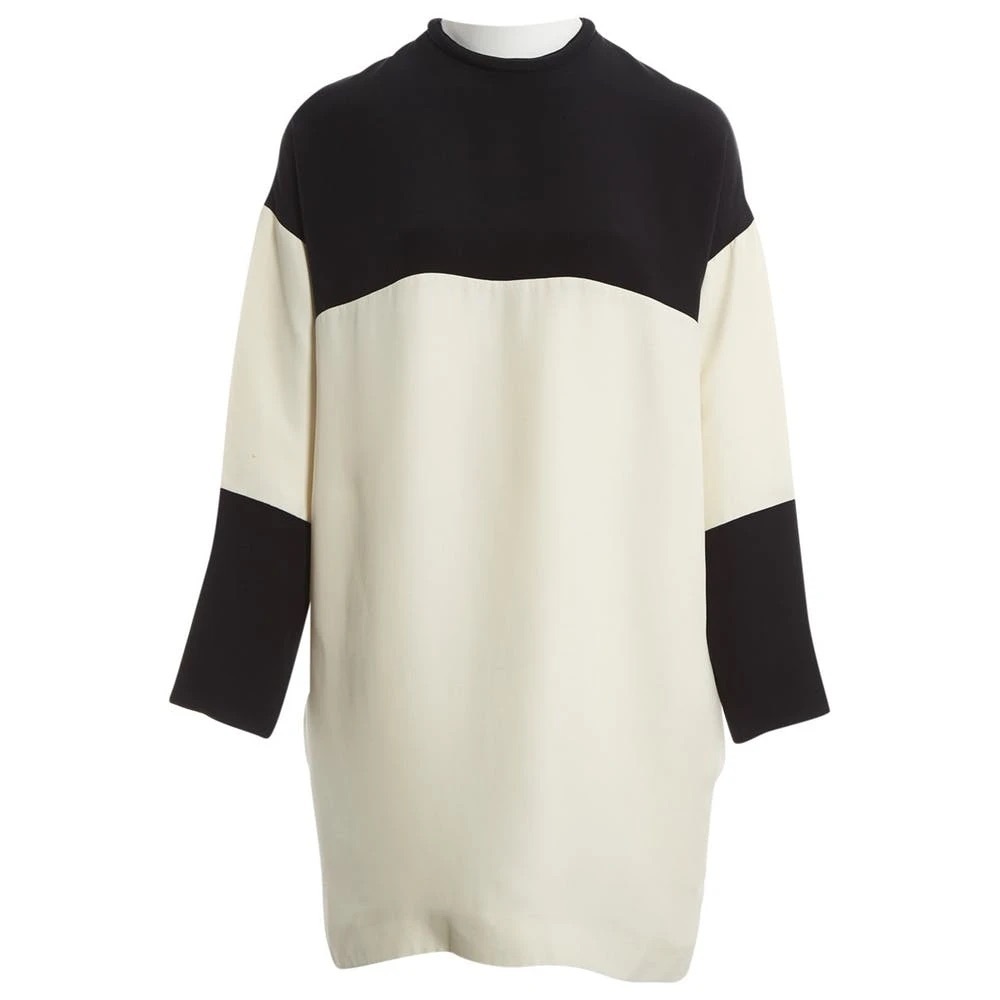 Celine Phoebe Philo color block silk dress green cream - Picture 2 of 13
